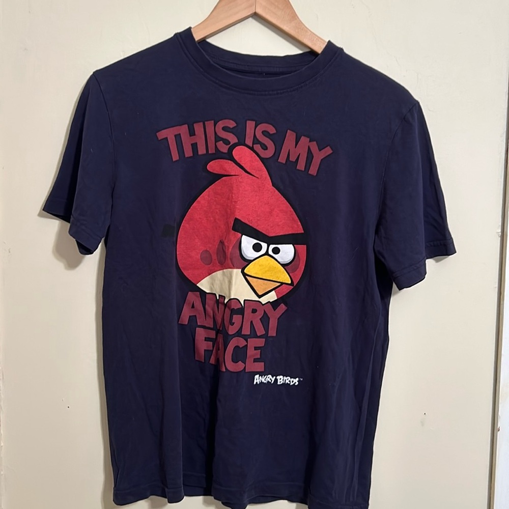 OFFICIAL Angry Birds Men's Small BlueNavy  T-Shirt Medium. Preloved